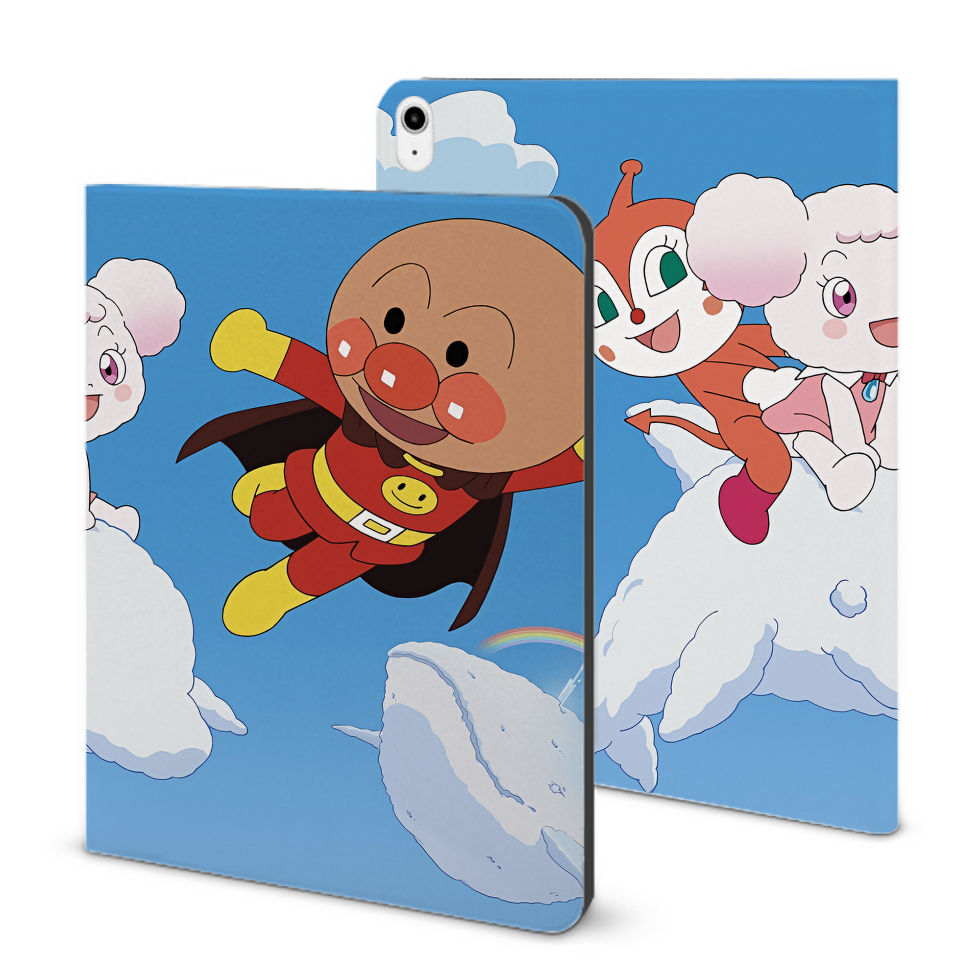 （画像用） アンパンマン Anpanman IPadケース ペンホルダー付き ブックスタイルデザイン